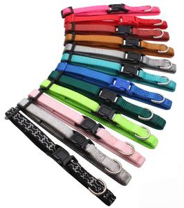 Collares de nailon suave para identificación de cachorros, correas ajustables reutilizables y lavables para identificación de perros y bebés