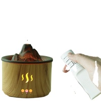Diffuseur d'arômes volcaniques télécommandé en ABS+PP avec brume illuminée