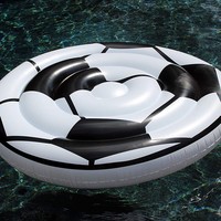 Tapis flottant de football gonflable rond pour piscine, directement de l'usine, pour le plaisir aquatique