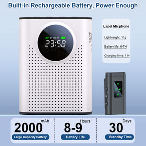 เครื่องขยายเสียงพร้อมไมโครโฟนไร้สายแบบแม่เหล็ก, ไมโครโฟนแบบหนีบเสื้อขนาดเล็กสำหรับห้องเรียน, ลำโพงพกพาสำหรับครู - Product Image 5