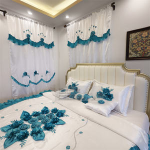 Set di biancheria da letto di lusso da 10 pezzi all'ingrosso Set di biancheria da letto King Size trapunta nuziale - Product Image 3