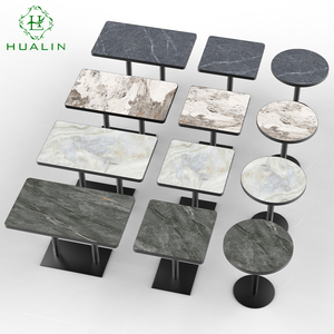 Hualin phong cách hiện đại chủ đề nhà hàng đá cẩm thạch bàn ăn nhà hàng đồ nội thất tùy chỉnh thiết kế nhà hàng - Product Image 4