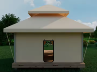 Tentes de camping et de glamping en plein air 6*6m avec 2 chambres king size pour hôtels, tentes pour salons professionnels