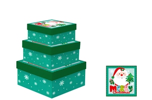 Caja de Almacenamiento de Papel Rígida Ecológica para Regalos, Impresión Offset, 3 Tamaños, Diseño Personalizado con Logotipo para Navidad - Product Image 2