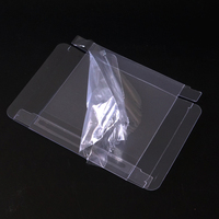Petite boîte pliante en plastique PVC transparent personnalisée, matériau PET transparent recyclé, utilisé pour les couvercles d'emballage alimentaire