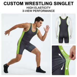 Custom Wrestling Singlet Wrestling Clothing Wrestling Suit Plus Size Short Breathable <b>Adjustable</b> <b>Strap</b> Compression Your - Product Image 2
