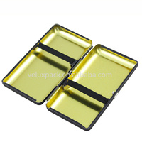 Chine Vente chaude plaine étui à cigarettes en métal rectangulaire boîte en fer blanc avec charnière multicolore Mini Portable Box Fabricants