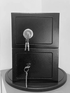 Mini Key <b>Lock</b> <b>Safe</b> <b>Box</b> Black Steel Security Storage for Home Office Jewelry Cash Protection - Product Image 4