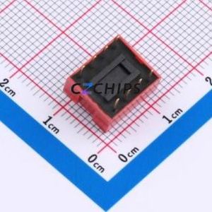 DSWB04LHGETR DIP Switch Switch Flat Toggle, Raised Type Single Pole Single Throw 4 PC Pin - Product Image 2