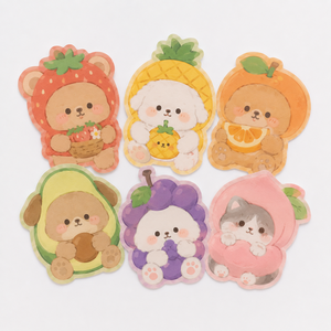 Set di Adesivi Personalizzati per Amanti degli Animali, Impermeabili, in Vinile con Cartoni Animati, per Laptop, Custodie per Telefoni, Decorazione Bagagli - Product Image 1