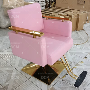 Yeni saç salonu mobilyası takım pembe altın Salon sandalyesi s kuaförlük ekipmanı kuaför koltuğu Salon sandalyesi Styling - Product Image 3