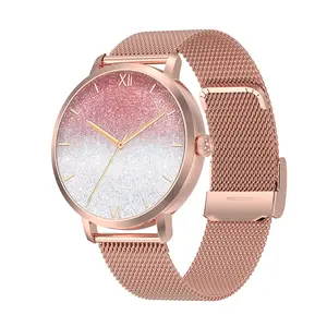 1.3 "tela AMOLED relógio inteligente 2023 Moda Senhoras Luxo BT Chamada IP68 Esporte 200mAh smartwatch para as mulheres