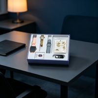 Nouvelle Boîte Cadeau 2026 D15 GS Montre Connectée 7-en-1 pour Femmes : Collier, Boucles d'Oreilles, Bague, Moniteur de Fréquence Cardiaque, Montres de Luxe D15 GS pour Femmes