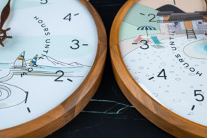 IDE-Reloj de pared funcional, dispositivo con marco de madera, alto y bajo - Product Image 4