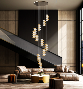 Lámpara <span class=keywords><strong>de</strong></span> araña <span class=keywords><strong>de</strong></span> cristal - Serie Sky City - Altura ajustable - Luminaria <span class=keywords><strong>de</strong></span> alta gama - Product Image 2