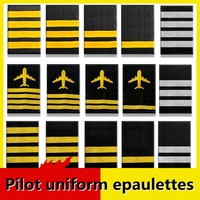 Patch uniforme de sécurité en tissu tissé personnalisé compagnie aérienne et épaulettes de pilote à vendre