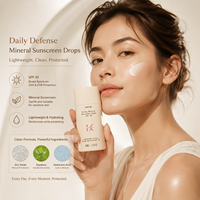 Crème solaire biologique Lance OEM Private Label SPF 50 à large spectre pour la protection UV en extérieur, flacon souple léger