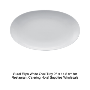 Plateau de service ovale blanc Elips Ø 25 × 14,5 cm Gural Els25Ky00 - Product Image 2