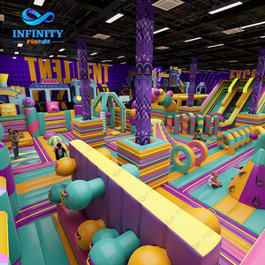 Parc gonflable intérieur de nouvelle génération personnalisable avec aire de jeux, trampoline, château gonflable et parcours ninja pour centre de divertissement - Product Image 4