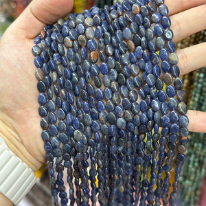 Perles ovales lisses en malachite naturelle, qualité fabrication, 6mm-8mm, perles de malachite en vrac pour la fabrication de bijoux - Product Image 3