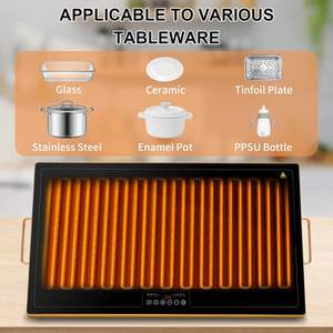 <span class=keywords><strong>Plaque</strong></span> chauffante portable en silicone personnalisable, chauffe-aliments électrique avec commande tactile et classe d'efficacité énergétique - Product Image 2