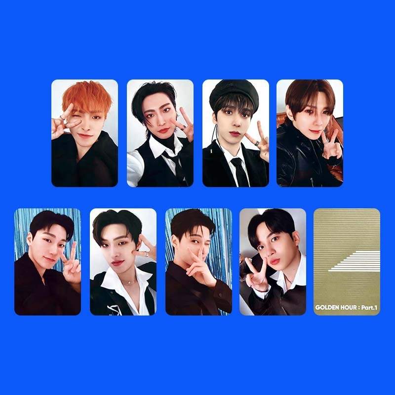Kpop ATEEZ Mini10 Album Group Photocard 8Pcs/Set Double Sided Film