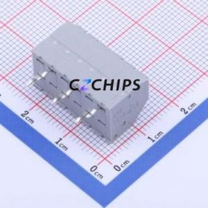 250-206 Spring Terminal Block Through hole Component (THT),P=3.5mm Connector 1x6P 3.5mm Gray 6P - Product Image 2
