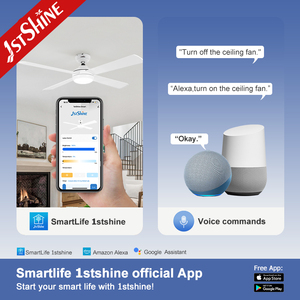 พัดลมเพดาน LED 1stshine ขายส่ง ODM ใบพัด MDF คุณภาพสูง พร้อมรีโมทและไฟ - Product Image 5