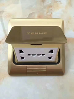 Enchufe de Piso Empotrado ZENHE con Certificación CCC, 20A, 2 Tomas de Corriente Alterna, Enchufe US/EU/AU, IP65, para Muebles de Oficina y Mesas