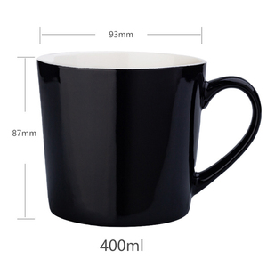 Tasses à thé en porcelaine en gros, tasses à café en céramique noire personnalisées à bas prix - Product Image 2