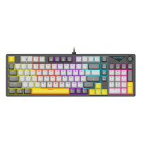 Clavier de jeu filaire Ajazz NK98, éclairage arc-en-ciel, 98% ordinateur, clavier de jeu pour joueurs, interrupteur bleu, clavier de jeu