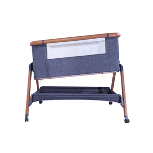 Culla Portatile Moderna Pieghevole con Altezza Regolabile e Ruote, Leggera in Metallo, per Neonati, <span class=keywords><strong>da</strong></span> Posizionare Accanto al Letto, per Uso Interno ed Esterno - Product Image 4