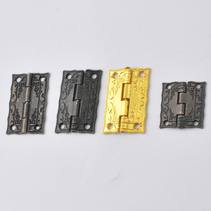 Charnières en alliage de zinc de style chinois, finition bronze antique, charnière de meuble à montage en surface, durable pour boîte en bois, emballage cadeau - Product Image 1