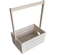 Caisse de rangement en bois personnalisée pour la fête prénatale, panier de rangement pour bébé avec poignée pour jeunes parents, cadeaux de grossesse