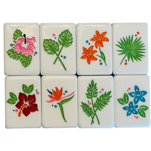OEM Bulk Multi-layer Engraved Acrylic American <b>Mahjong</b> <b>Sets</b> 3-layer 4-layer Printing Logo Crystal <b>Mahjong</b> <b>Set</b> 32mm 34mm Custom - Product Image 3