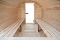 Sauna de Madera Maciza para 4-6 Personas, con Cristal Panorámico, Vaporizador y Calentador, para Jardín o Villa