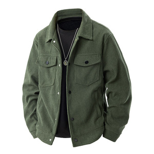 Nuova <span class=keywords><strong>Giacca</strong></span> in Velluto a Coste con Tasche per Uomo, Maniche Lunghe, Colletto Rovesciato, <span class=keywords><strong>Camicia</strong></span> Casual, Capispalla Maschile - Product Image 1