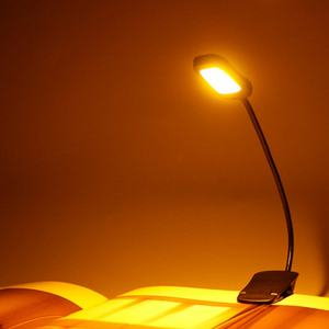 Lampe de lecture portable à clip LED 9 lumières, blanc chaud, 3 températures de couleur, 9 niveaux de luminosité, rechargeable, flexible et réglable - Product Image 6