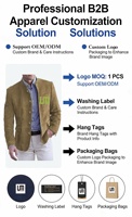 Service OEM Veste de Costume Homme Décontractée à Boutonnage Simple pour Automne Hiver, Blazer Élégant Tenue de Bureau Formelle