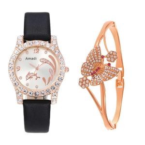Amadi populaire exquis brillant dauphin mode femmes étudiant montre créatif frais papillon bracelet ensemble montre pour femmes - Product Image 1