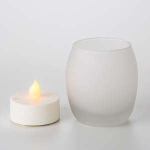 <span class=keywords><strong>Bougie</strong></span> <span class=keywords><strong>LED</strong></span> sans flamme Mermei 3D avec capteur de souffle, en cire de paraffine ivoire, D8xH9cm, à piles, pour la décoration intérieure - Product Image 2