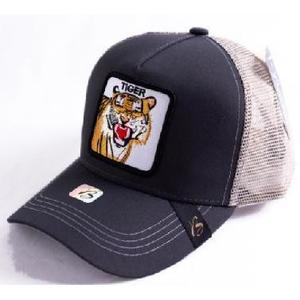Gorra Trucker con Bordado de Tigre, Ajustable, de Malla, Unisex, Casual, Primavera-Verano, 6 Paneles, para Adultos - Product Image 1
