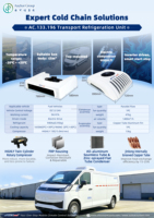 Unidad de Refrigeración para Camiones de Última Milla, 12V 24V, Montada en el Techo, Contenedor Aislado de 5m³, Sistema de Refrigeración Eléctrico