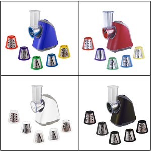 Robot culinaire <span class=keywords><strong>électrique</strong></span> en plastique PP bleu avec moteur entièrement en cuivre 150W, râpe et trancheuse à <span class=keywords><strong>carottes</strong></span>, <span class=keywords><strong>appareil</strong></span> de cuisine - Product Image 3