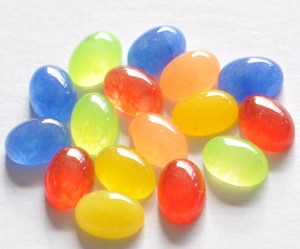 5 Piezas de Cabujones Ovalados de Jade de Colores Mezclados de 5x7mm, Piedras Preciosas Sueltas para Joyería, OFERTA DE LIQUIDACIÓN - Product Image 1