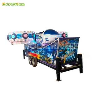 Manège mobile Thunder Fighter : Voiture volante sur remorque pour enfants - Product Image 1