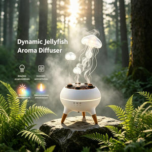 Diffusore di Oli Essenziali a Forma di Nuvola di Funghi e Medusa, Umidificatore Ultrasonico con Illuminazione LED Controllata da App per Hotel - Product Image 4