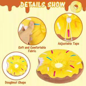 Collar Cono para Mascotas V284 Ajustable de Fibra de Poliéster y Algodón, Tipo Donut, Suave, Tipo Elizabethano, para Gatos, para Protección y Curación de Heridas - Product Image 2