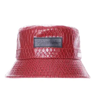 Oem-Sombrero de cubo deportivo de cuero PU, personalizado, funcional y especial, prémium