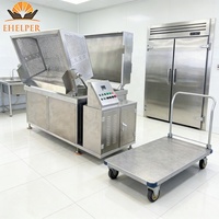 Machine industrielle électrique de blanchiment et de cuisson des fruits de mer en acier inoxydable 304 avec levage hydraulique automatique pour usines alimentaires